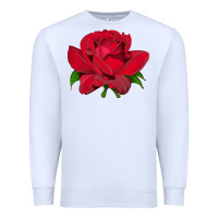 White Oklahoma Rose Illustrations Premium Sweatshirt - LillyAllenDesigns