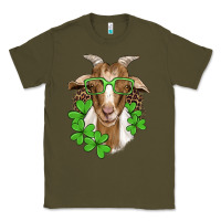 Army Green st patricks goat with glasses Classic Tee - Artiststas
