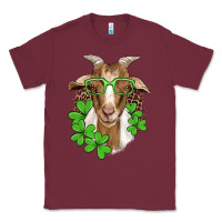 Burgundy st patricks goat with glasses Classic Tee - Artiststas