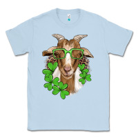 Dusty Blue st patricks goat with glasses Classic Tee - Artiststas