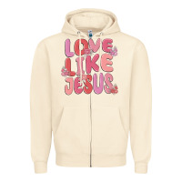 Sandshell love like jesus Zipper Hoodie - MaliasSmallBusiness