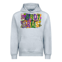 Heather Grey mardi  gras Urban Hoodie - CowGirlArtShop
