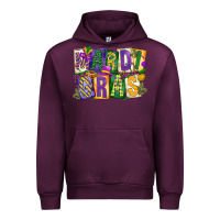 Mauve Wine mardi  gras Urban Hoodie - CowGirlArtShop