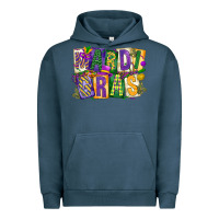 Pigment Midnight Navy mardi  gras Urban Hoodie - CowGirlArtShop