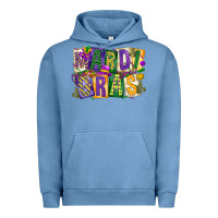 Pigment Pebble Blue mardi  gras Urban Hoodie - CowGirlArtShop