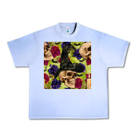 Grape Ice halloween witch skull seamless pattern Urban Heavy Tee - BundleAndBundleShop