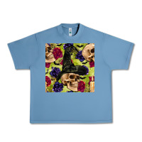Pebble Blue halloween witch skull seamless pattern Urban Heavy Tee - BundleAndBundleShop