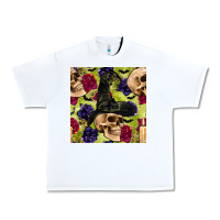 White halloween witch skull seamless pattern Urban Heavy Tee - BundleAndBundleShop