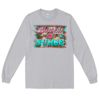 Moon Dust western blessed nurse pink floral arrow  background Long Sleeve Tee - BarkalooDesign