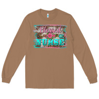 Toasted Coconut western blessed nurse pink floral arrow  background Long Sleeve Tee - BarkalooDesign