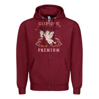 Burgundy cupids brewing company Zipper Hoodie - MaliasSmallBusiness