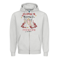 Dove Grey cupids brewing company Zipper Hoodie - MaliasSmallBusiness