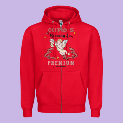 Cupids Brewing Company Zipper Hoodie Designed By Maliassmallbusiness