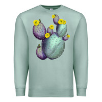 Seafoam Opunthia Santa Rita Cactus Premium Sweatshirt - LillyAllenDesigns