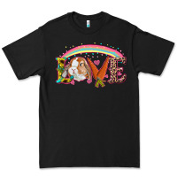Black Easter Bunny Love With Rainbow Premium Tee - RanaPortraitStore