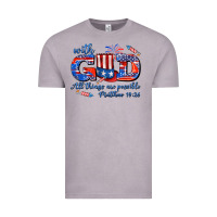 With God All Things Are Possible Usa Vintage Tee | Teevron