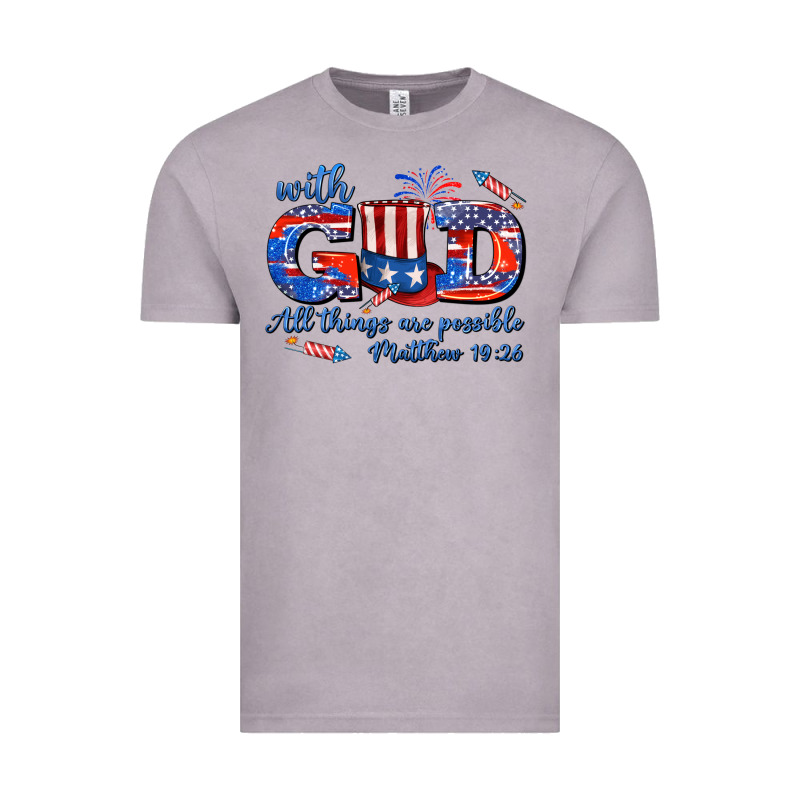 With God All Things Are Possible Usa Vintage Tee by AdoDesignShop | Teevron