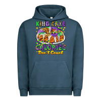 Pigment Midnight Navy king cake calories dont count mardi gras Urban Hoodie - CowGirlArtShop