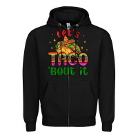 Black let s taco bout it Zipper Hoodie - MaliasSmallBusiness