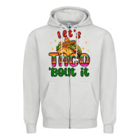 Dove Grey let s taco bout it Zipper Hoodie - MaliasSmallBusiness