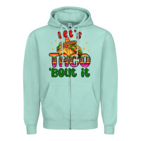 Seafoam let s taco bout it Zipper Hoodie - MaliasSmallBusiness