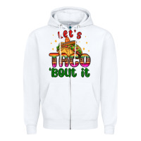 White let s taco bout it Zipper Hoodie - MaliasSmallBusiness