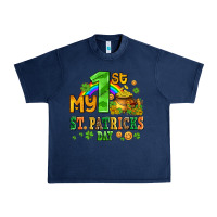 Navy my first st patricks day with coins and shamrocks Urban Heavy Tee - AdoDesignShop
