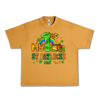 Peanut Butter my first st patricks day with coins and shamrocks Urban Heavy Tee - AdoDesignShop