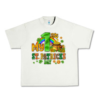 Pistachio my first st patricks day with coins and shamrocks Urban Heavy Tee - AdoDesignShop