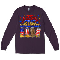 Plum getting star spangled hammered Long Sleeve Tee - NancyCooperArtShop