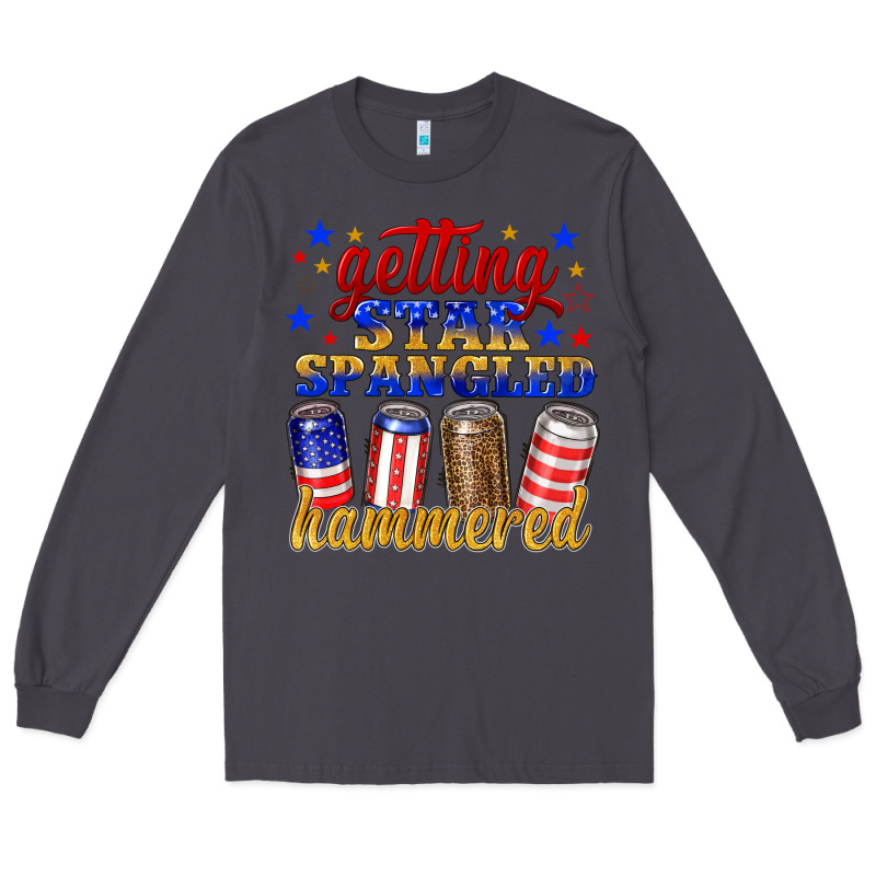 Getting Star Spangled Hammered Long Sleeve Tee by NancyCooperArtShop | Teevron