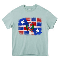 Arona dominican and puerto rico flag Heavy Core Tee - texasbilliewilder