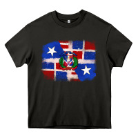 Asphalt dominican and puerto rico flag Heavy Core Tee - texasbilliewilder
