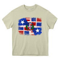 Mossy dominican and puerto rico flag Heavy Core Tee - texasbilliewilder