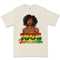 Bone 1865 juneteenth with afro black woman Premium Tee - texasbilliewilder