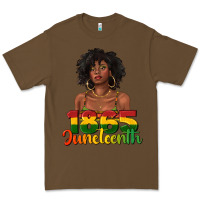 Cacao 1865 juneteenth with afro black woman Premium Tee - texasbilliewilder