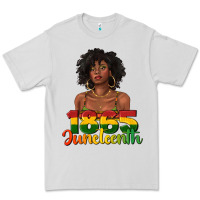Dove Grey 1865 juneteenth with afro black woman Premium Tee - texasbilliewilder