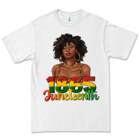 White 1865 juneteenth with afro black woman Premium Tee - texasbilliewilder