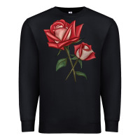 Black Love Rose Premium Sweatshirt - LillyAllenDesigns