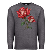Charcoal Heather Love Rose Premium Sweatshirt - LillyAllenDesigns