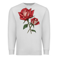 Dove Grey Love Rose Premium Sweatshirt - LillyAllenDesigns