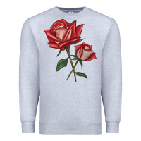 Heather Grey Love Rose Premium Sweatshirt - LillyAllenDesigns
