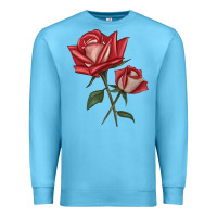 Ocean Blue Love Rose Premium Sweatshirt - LillyAllenDesigns