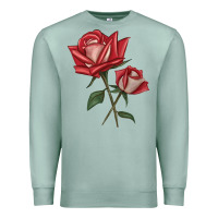 Seafoam Love Rose Premium Sweatshirt - LillyAllenDesigns