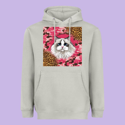 Ragdoll Cat Heavyweight Hoodie Designed By Lillyallendesigns