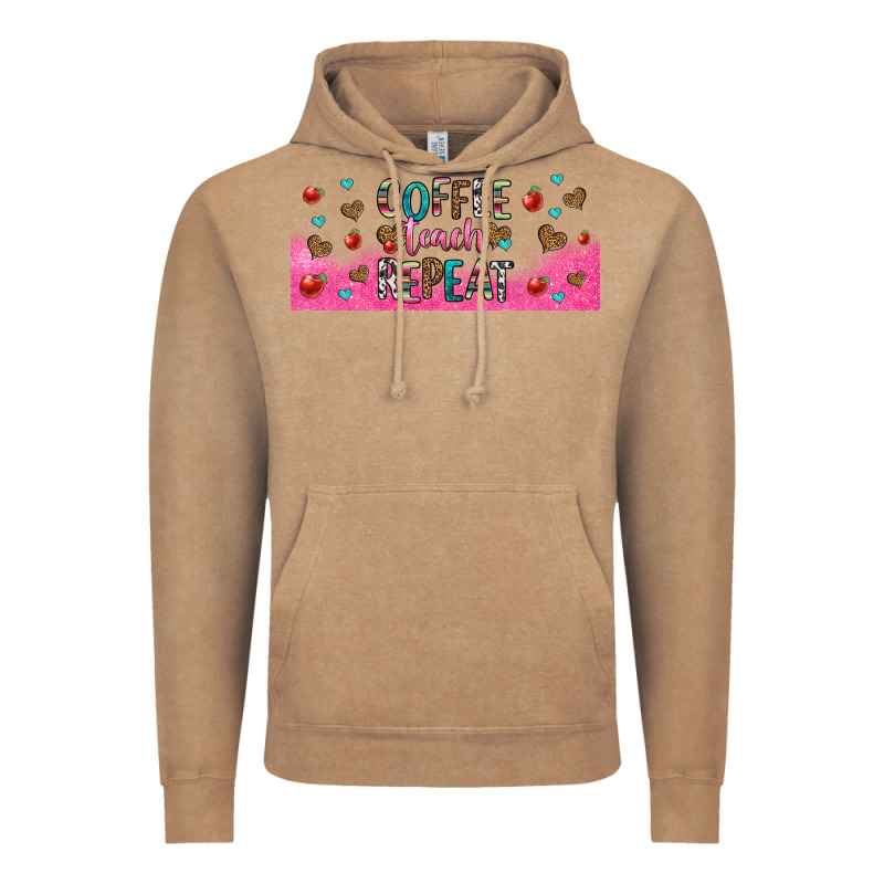 Coffee Teach Repeat Teacher Libbey Glass Vintage Hoodie by HRA Design Shop | Teevron