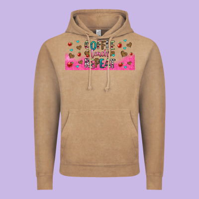 Coffee Teach Repeat Teacher Libbey Glass Vintage Hoodie Designed By Hra Design Shop