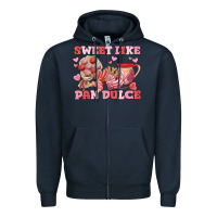 Navy sweet like pan dulce Zipper Hoodie - MaliasSmallBusiness