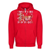 Red sweet like pan dulce Zipper Hoodie - MaliasSmallBusiness