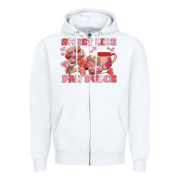 White sweet like pan dulce Zipper Hoodie - MaliasSmallBusiness